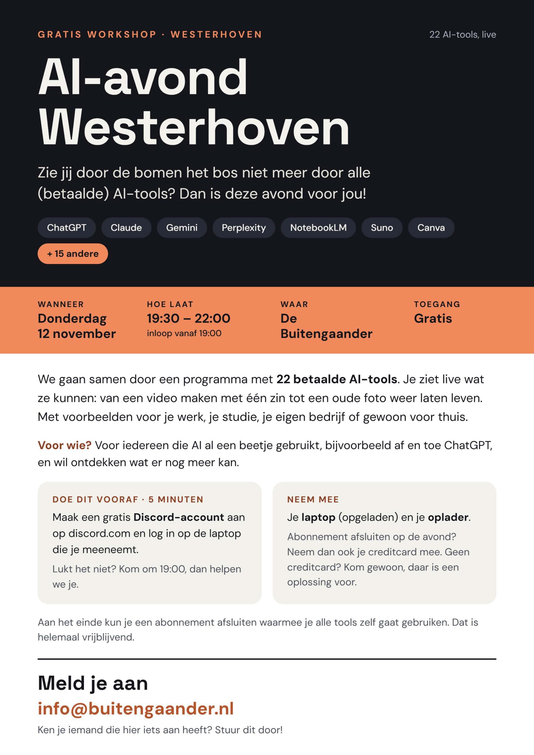 AI-avond in De Buitengaander